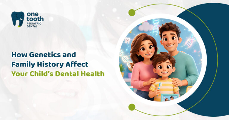Family discussing genetics dental issues with a pediatric dentist